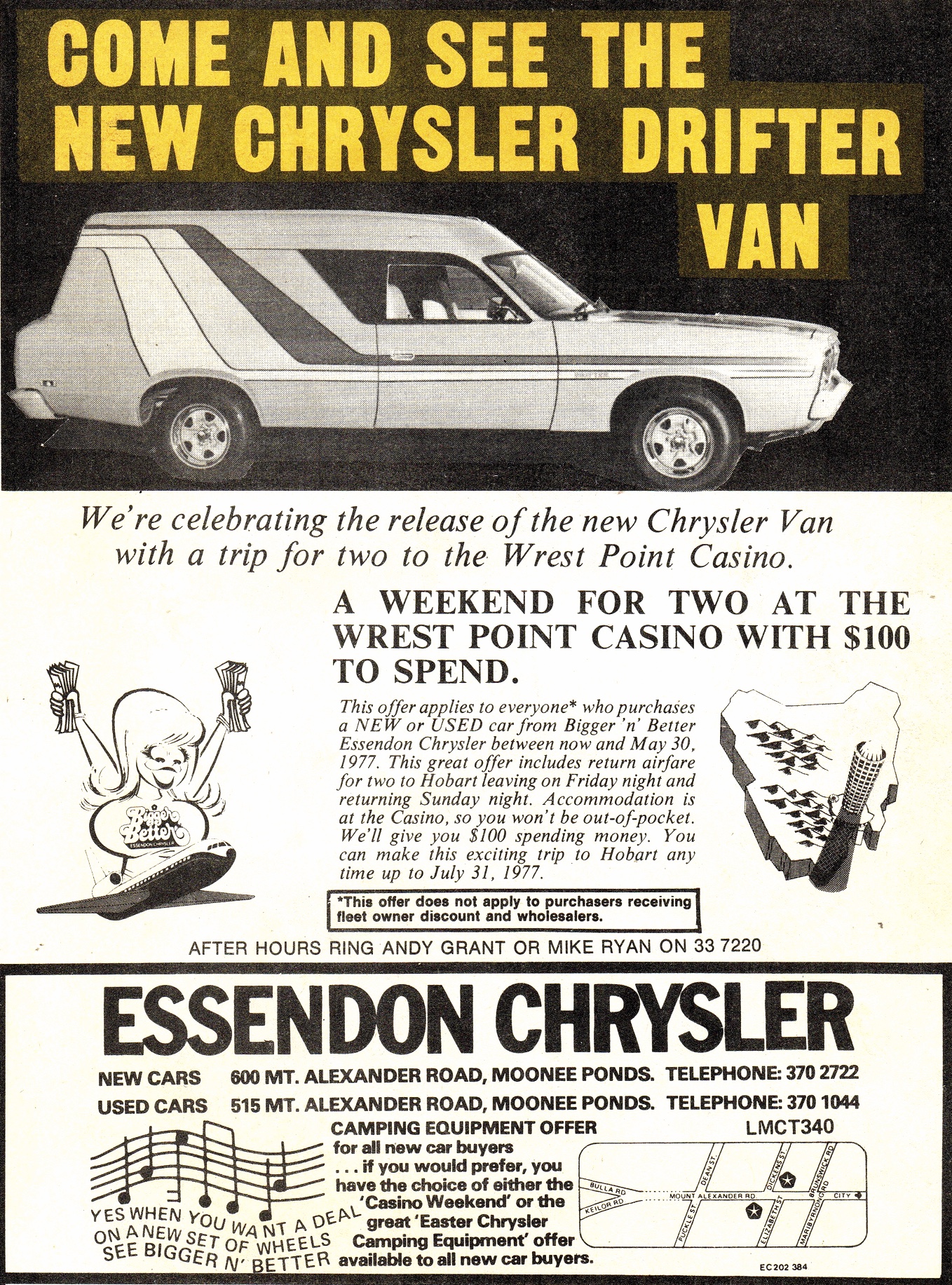 1977 Essendon Chrysler Valiant CL Drifter Panel Van